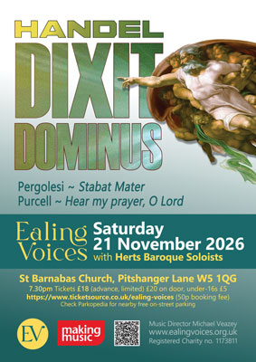 Poster for our Autumn concert